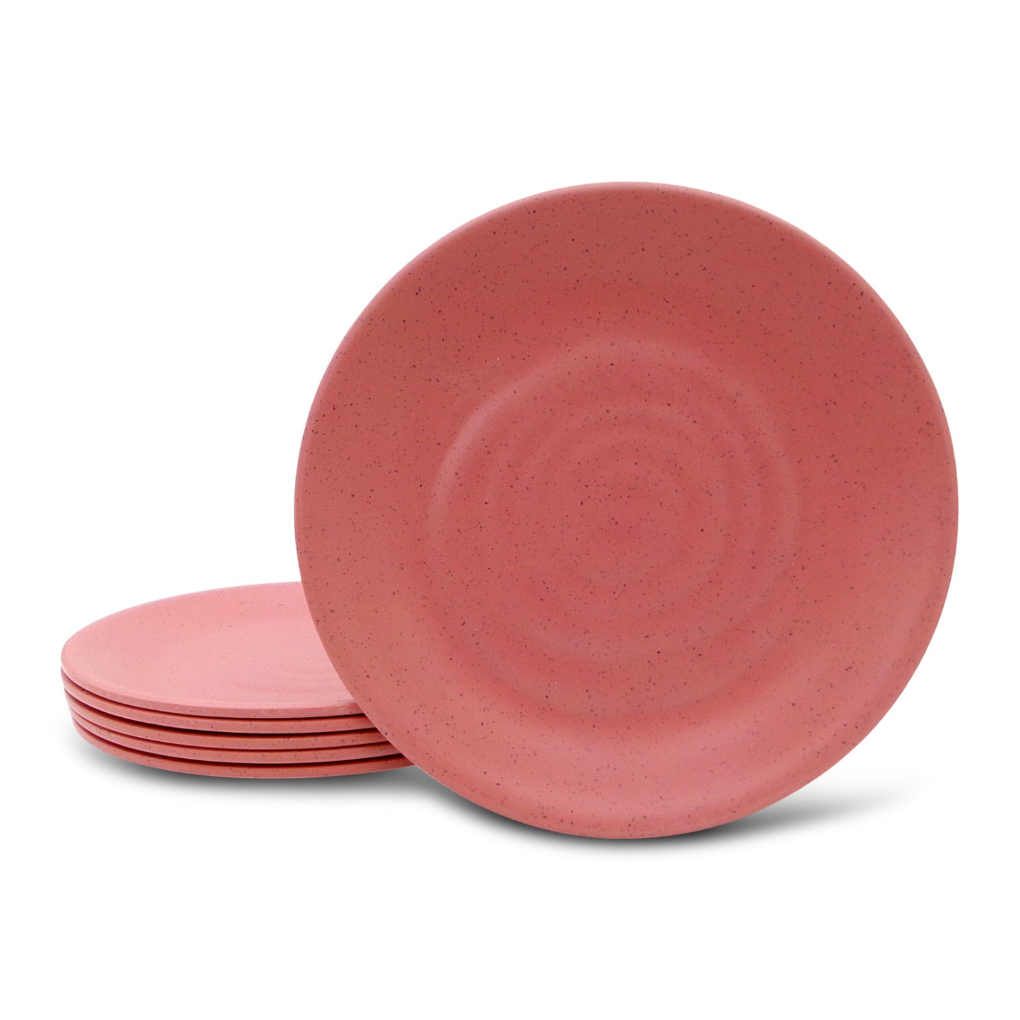 SUPERWARE | Pure Melamine | Round Dinner Plate Set - Pink Sand (11.0") | 6 Nos.| Stain Free, Glazed Finish
