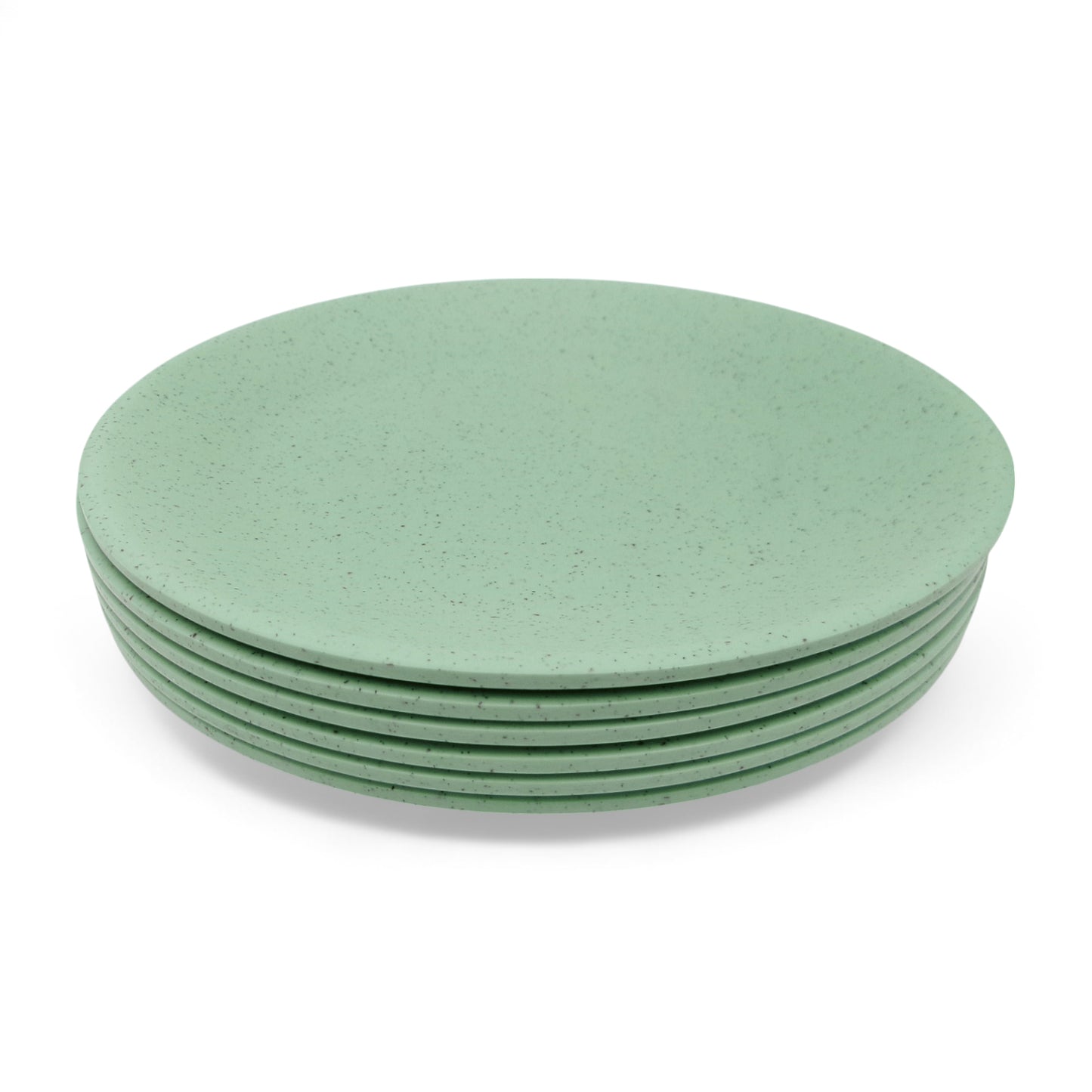 SUPERWARE | Pure Melamine | Round Dinner Plate Set - Green Sand (11.0") | 6 Nos. | Stain Free, Glazed Finish