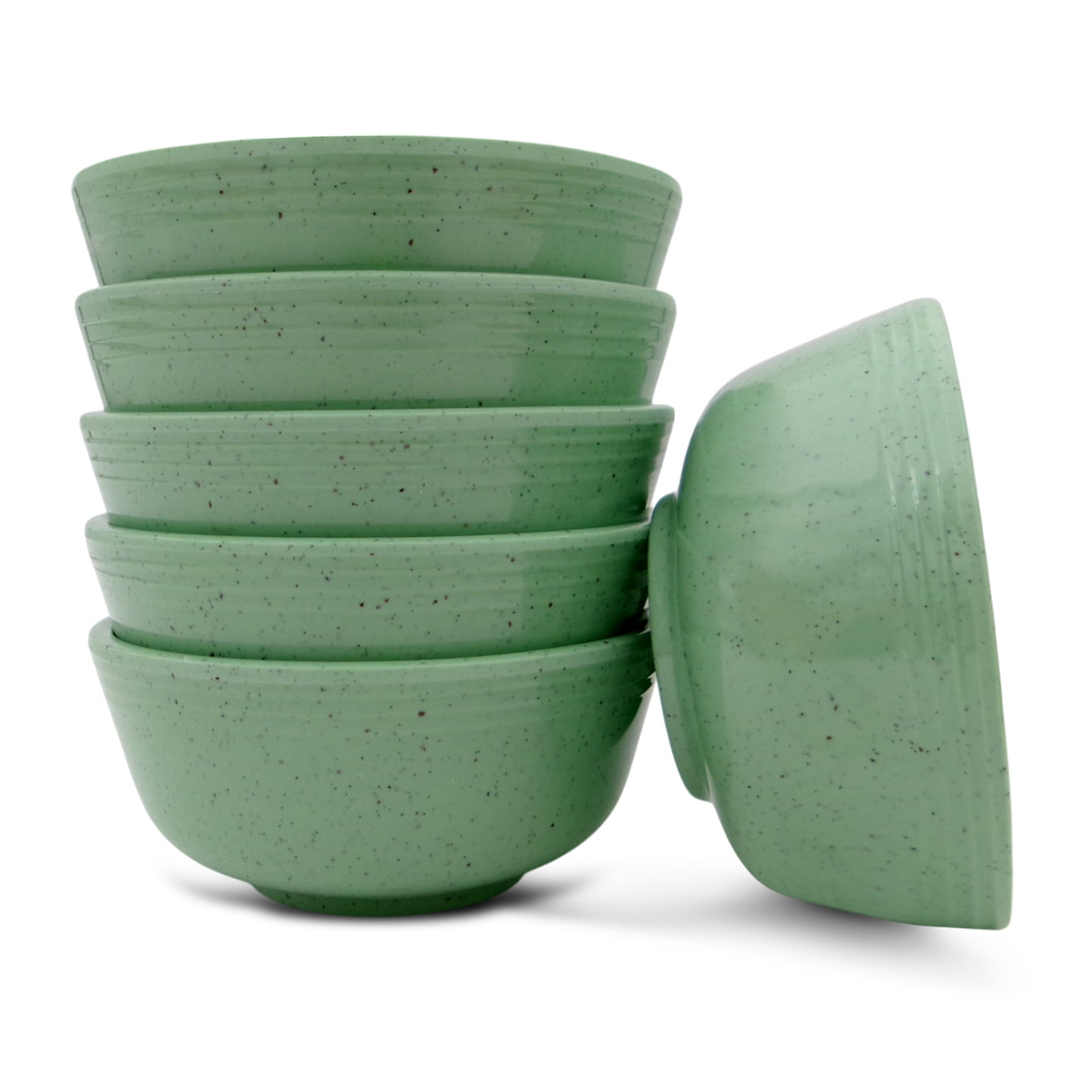 SUPERWARE | Pure Melamine | Classic Plus Katori Set - Green Sand (3.5") | 6 Nos. | Stain Free, Glazed Finish