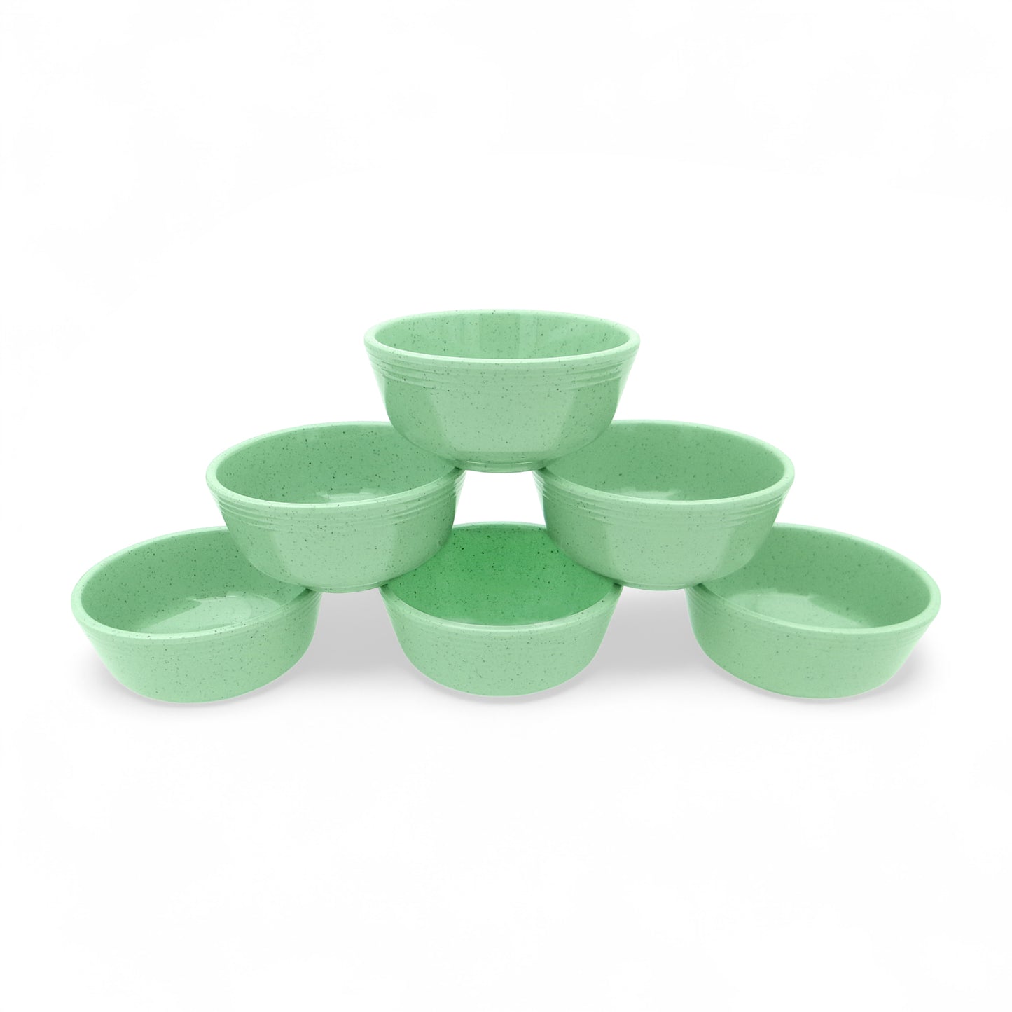 SUPERWARE | Pure Melamine | Classic Plus Katori Set - Green Sand (3.5") | 6 Nos. | Stain Free, Glazed Finish