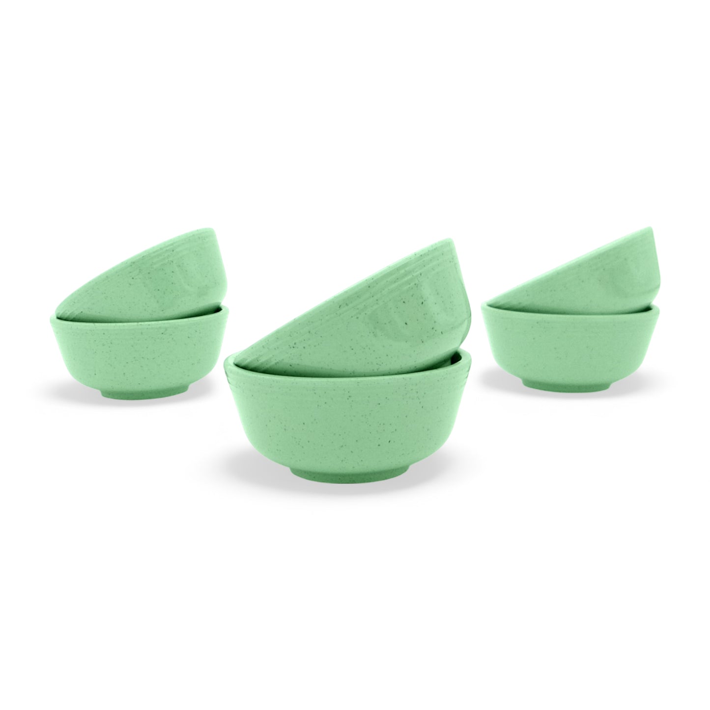 SUPERWARE | Pure Melamine | Classic Plus Katori Set - Green Sand (3.5") | 6 Nos. | Stain Free, Glazed Finish