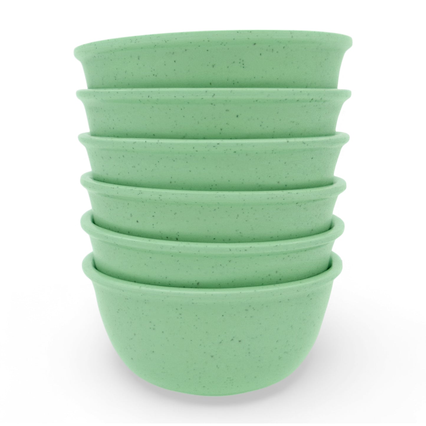 SUPERWARE | Pure Melamine | Round Katori Set - Green Sand (3.5") | 6 Nos. | Stain Free, Glazed Finish