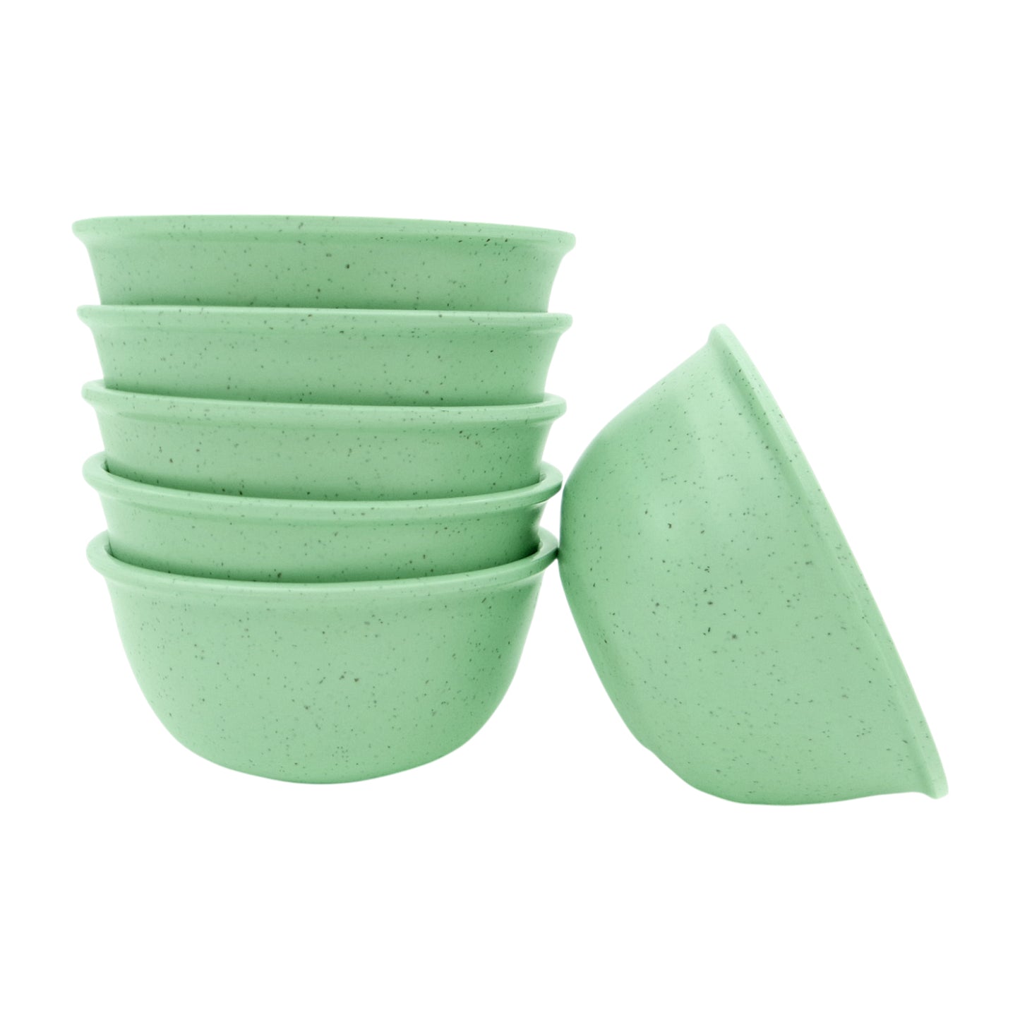 SUPERWARE | Pure Melamine | Round Katori Set - Green Sand (3.5") | 6 Nos. | Stain Free, Glazed Finish