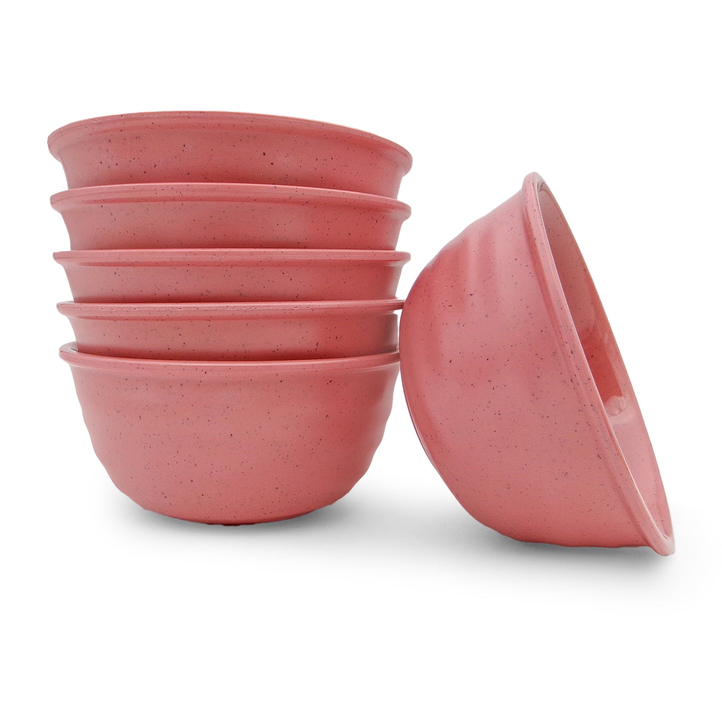 SUPERWARE | Pure Melamine | Round Soup Bowl Set - Pink Sand (4.5") | 6 Nos. | Stain Free, Glazed Finish
