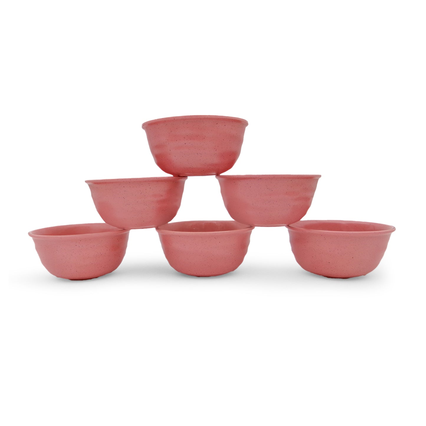 SUPERWARE | Pure Melamine | Round Soup Bowl Set - Pink Sand (4.5") | 6 Nos. | Stain Free, Glazed Finish