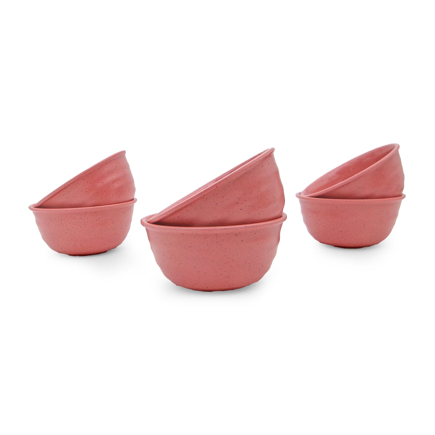 SUPERWARE | Pure Melamine | Round Soup Bowl Set - Pink Sand (4.5") | 6 Nos. | Stain Free, Glazed Finish