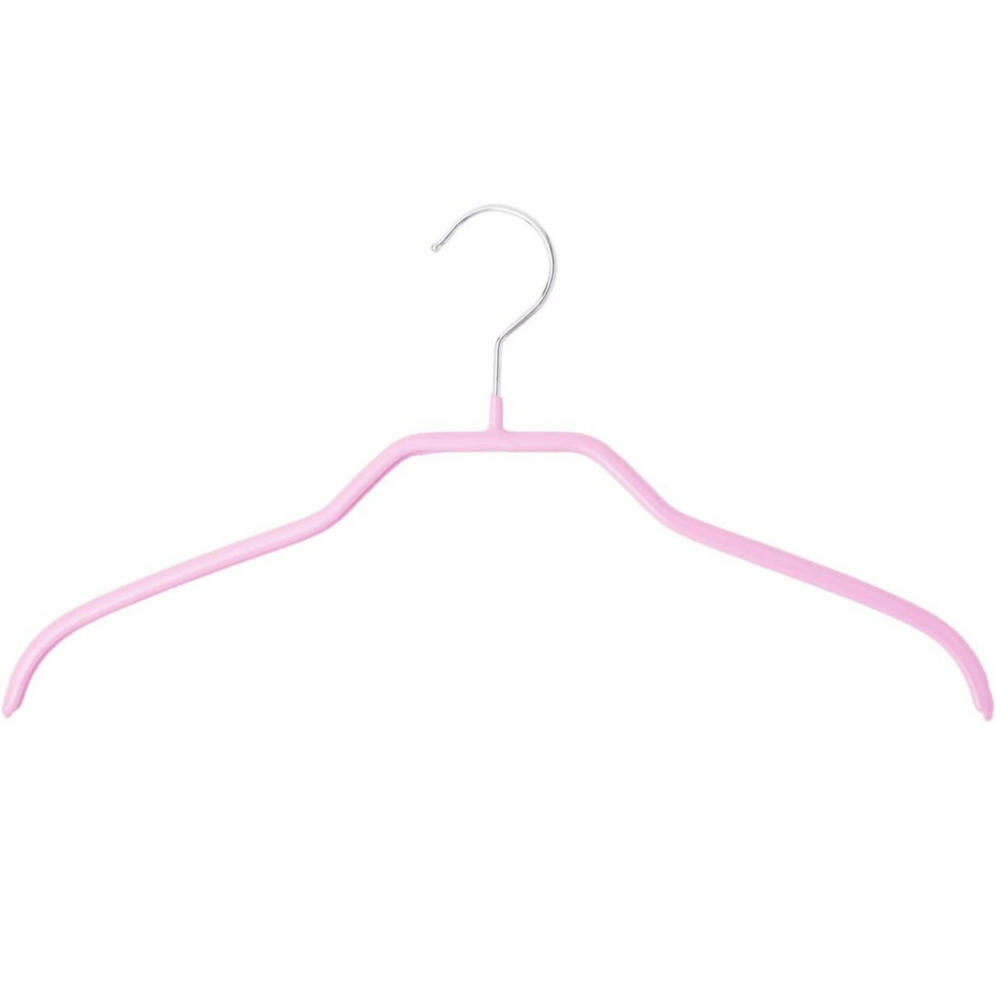 MAWA | Made in Germany | Metal Hanger Set | Silhouette 41/F | Shirt Hanger | Collar Shape | Non-Slip Coating | 360° Rotatable Swivel Hook | Space Saver | 10 Pieces