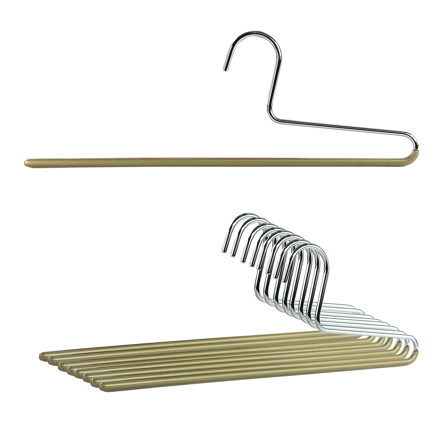 MAWA | Made in Germany | Metal Hanger Set | Trouser Hanger | KHC 35 | Anti-Slip Bar | Space Saver | 10 Pieces