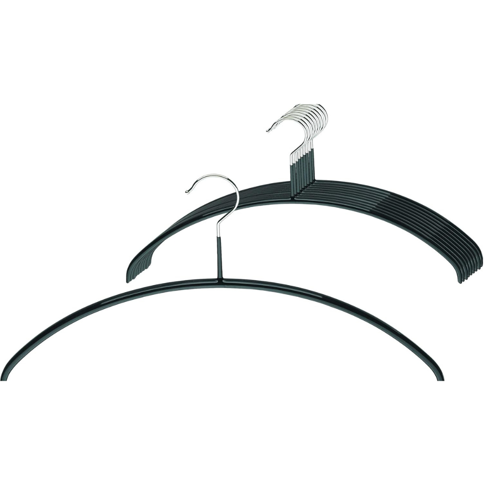 MAWA | Made in Germany | Metal Hanger Set | Top Hanger | Economic 40/P | Non-Slip Coating | 360° Rotatable Swivel Hook | Space Saver | 10 Pieces