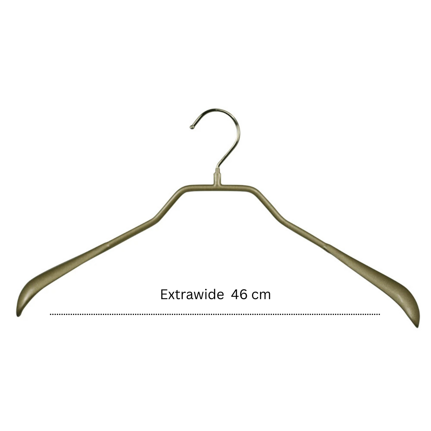 MAWA | Made in Germany | Metal Hanger Set | Jacket Hanger | Bodyform 42/L | Non-Slip Coating | 360° Rotatable Swivel Hook | Widened Shoulder Support | 5 Pieces