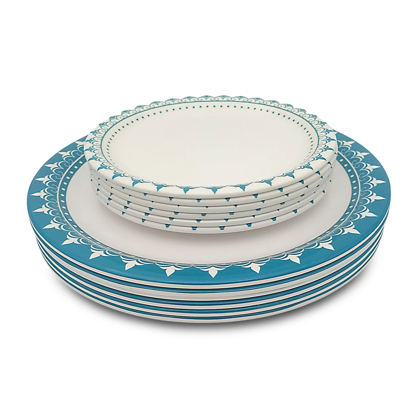 SUPERWARE | Pure Melamine | Dinner Set - IVAN | Set Of 24 Pcs. | Stain Free, Glazed Finish