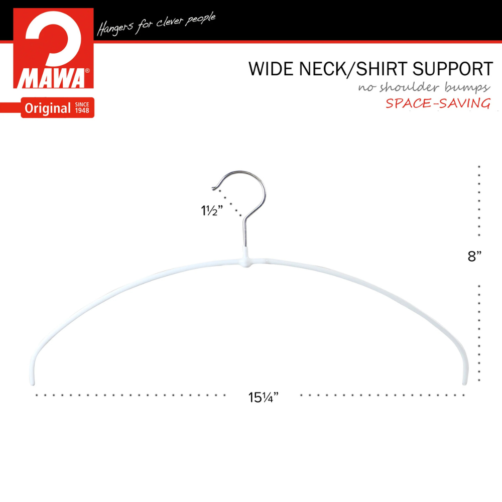 MAWA | Made in Germany | Metal Hanger Set | Top Hanger | Economic light 40/PT | Non-Slip Coating | 360° Rotatable Swivel Hook | Space Saver | 10 Pieces