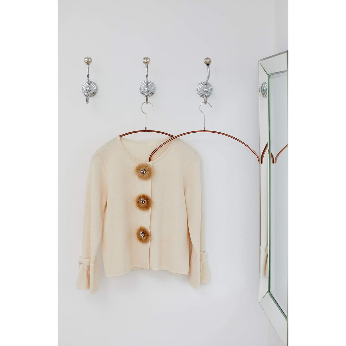 MAWA | Made in Germany | Metal Hanger Set | Top Hanger | Economic 40/P | Non-Slip Coating | 360° Rotatable Swivel Hook | Space Saver | 10 Pieces