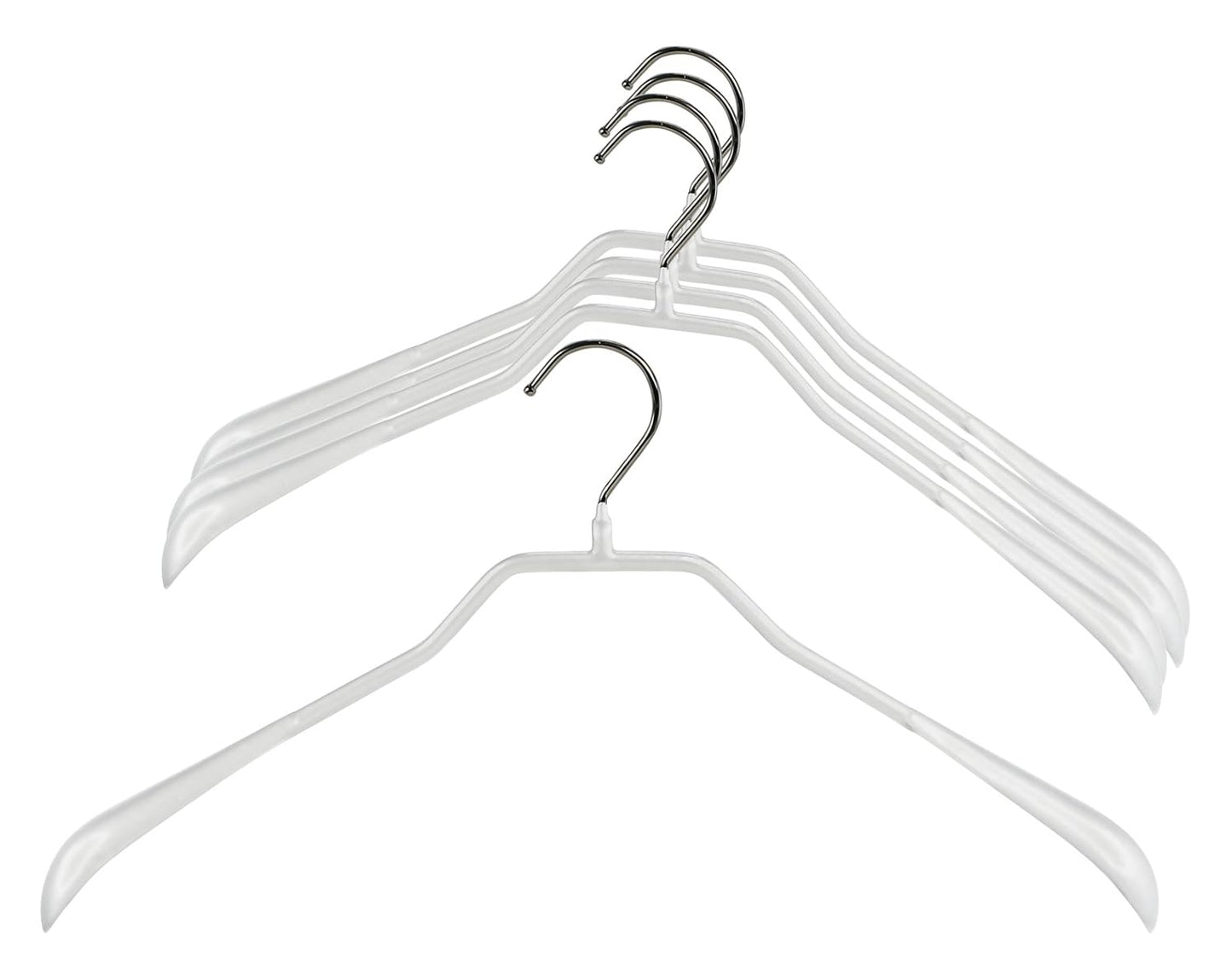 MAWA | Made in Germany | Metal Hanger Set | Jacket Hanger | Bodyform 42/L | Non-Slip Coating | 360° Rotatable Swivel Hook | Widened Shoulder Support | 5 Pieces