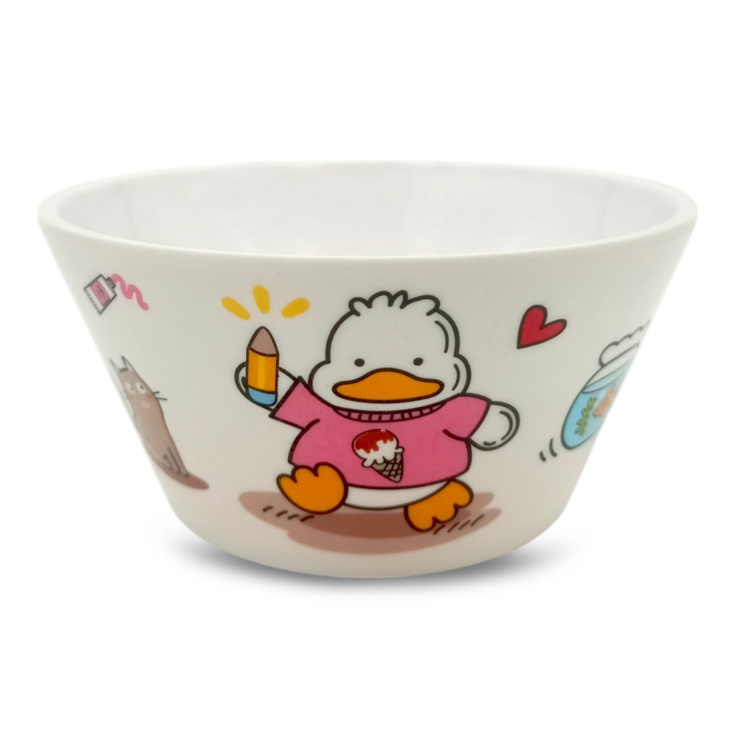 SUPERWARE | Pure Melamine | Kid Set - Duck | 4 Pcs. | Stain Free, Glazed Finish