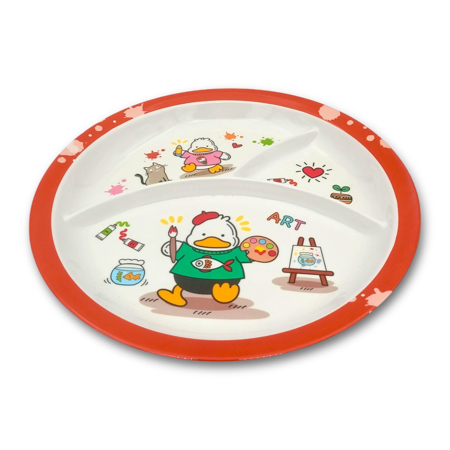 SUPERWARE | Pure Melamine | Kid Set - Duck | 4 Pcs. | Stain Free, Glazed Finish