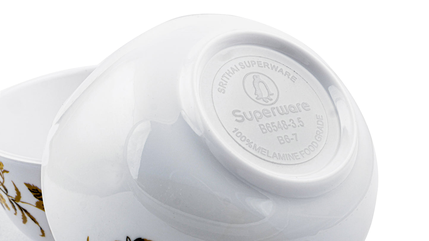 SUPERWARE | Pure Melamine | Soup Bowl Set - French Rose (4.5") | 6 Nos. | Stain Free, Glazed Finish