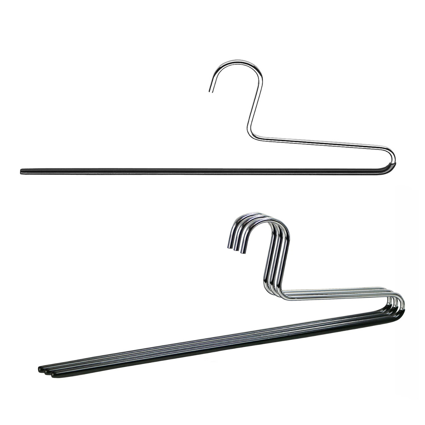 MAWA | Made in Germany | Metal Hanger Set | Trouser Hanger | KHC 35 | Anti-Slip Bar | Space Saver | 10 Pieces