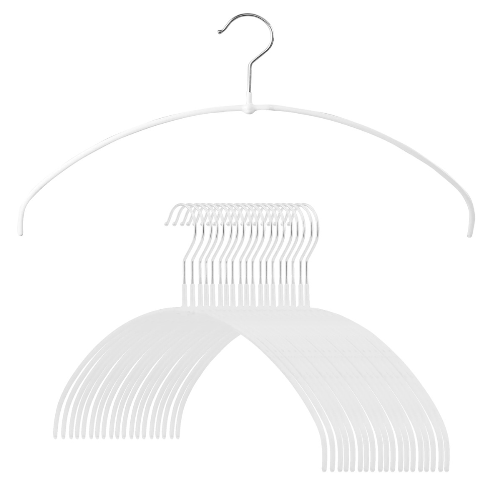 MAWA | Made in Germany | Metal Hanger Set | Top Hanger | Economic light 40/PT | Non-Slip Coating | 360° Rotatable Swivel Hook | Space Saver | 10 Pieces