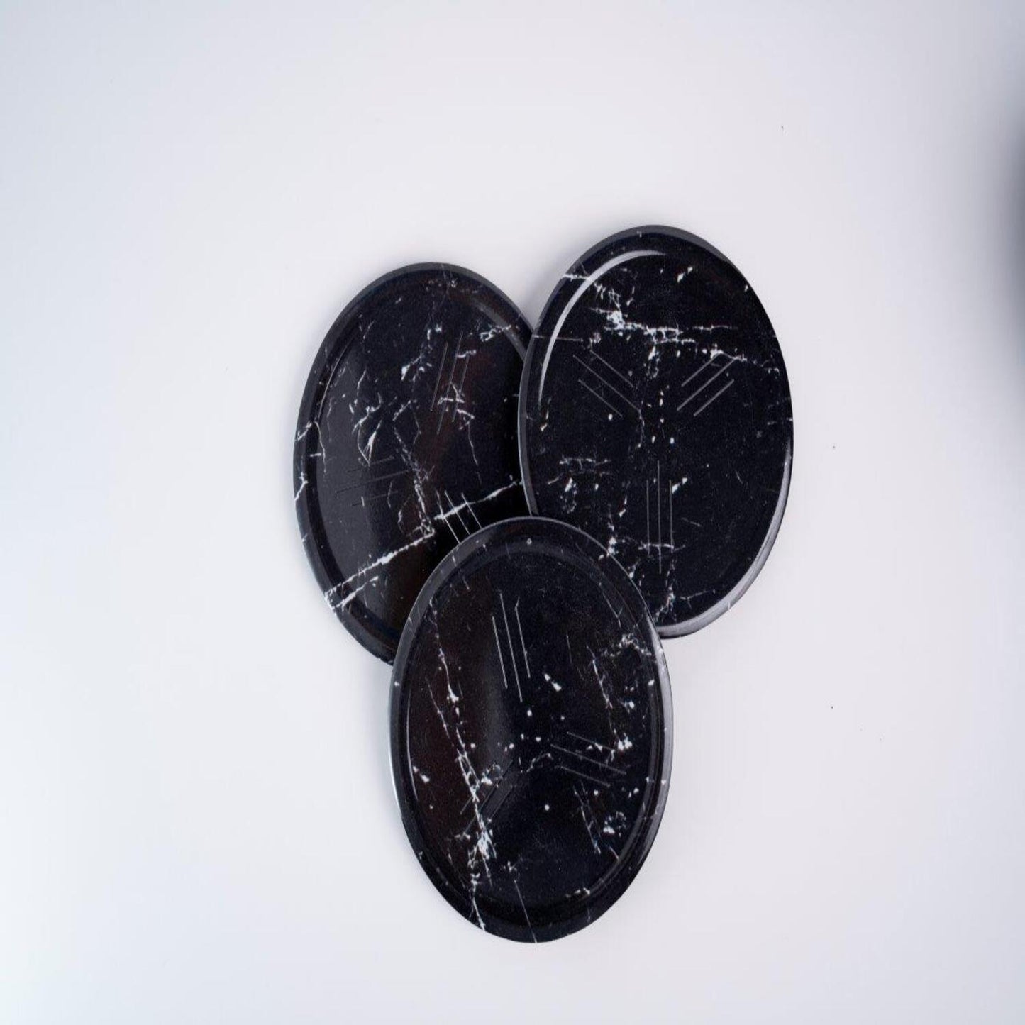 SUPERWARE | Pure Melamine | Coasters - Black Marble | Set Of 8 Pcs | Stain Free, Glazed Finish