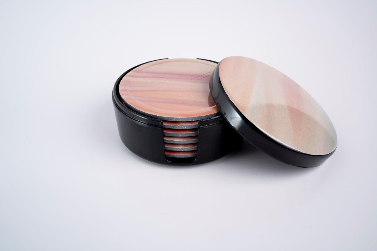 SUPERWARE | Pure Melamine | Coasters - Cloth | Set Of 8 Pcs | Stain Free, Glazed Finish