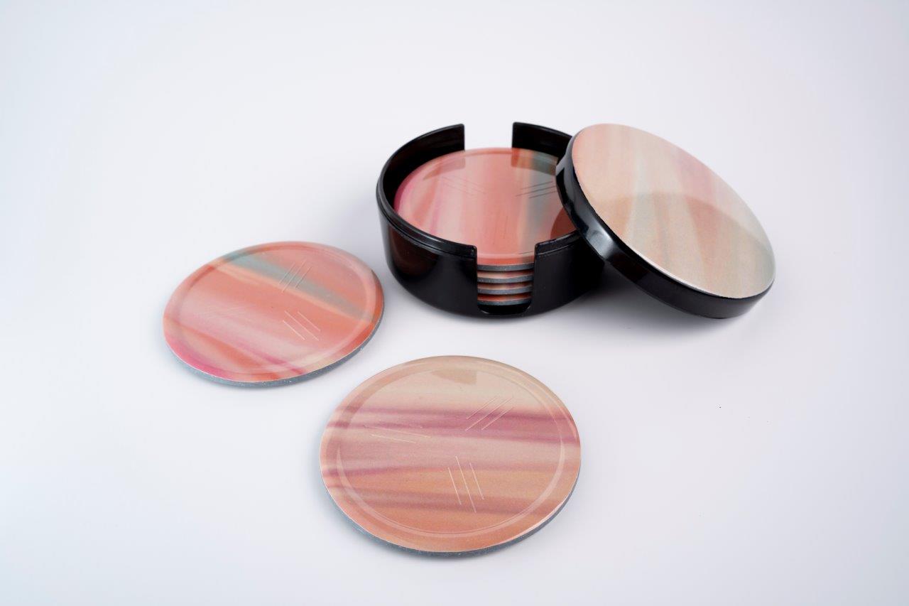 SUPERWARE | Pure Melamine | Coasters - Cloth | Set Of 8 Pcs | Stain Free, Glazed Finish