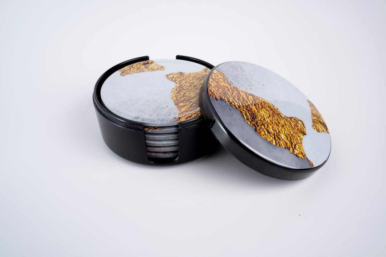 SUPERWARE | Pure Melamine | Coasters - Gritty | Set Of 8 Pcs | Stain Free, Glazed Finish