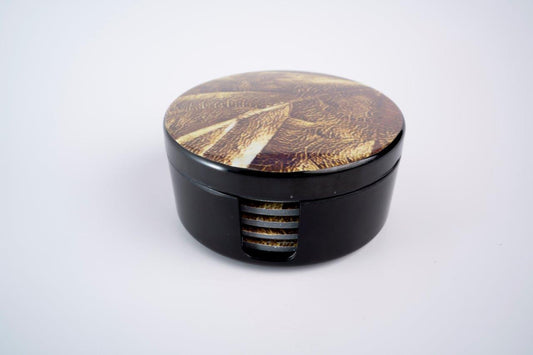 SUPERWARE | Pure Melamine | Coasters - Autumn Gold | Set Of 8 Pcs | Stain Free, Glazed Finish