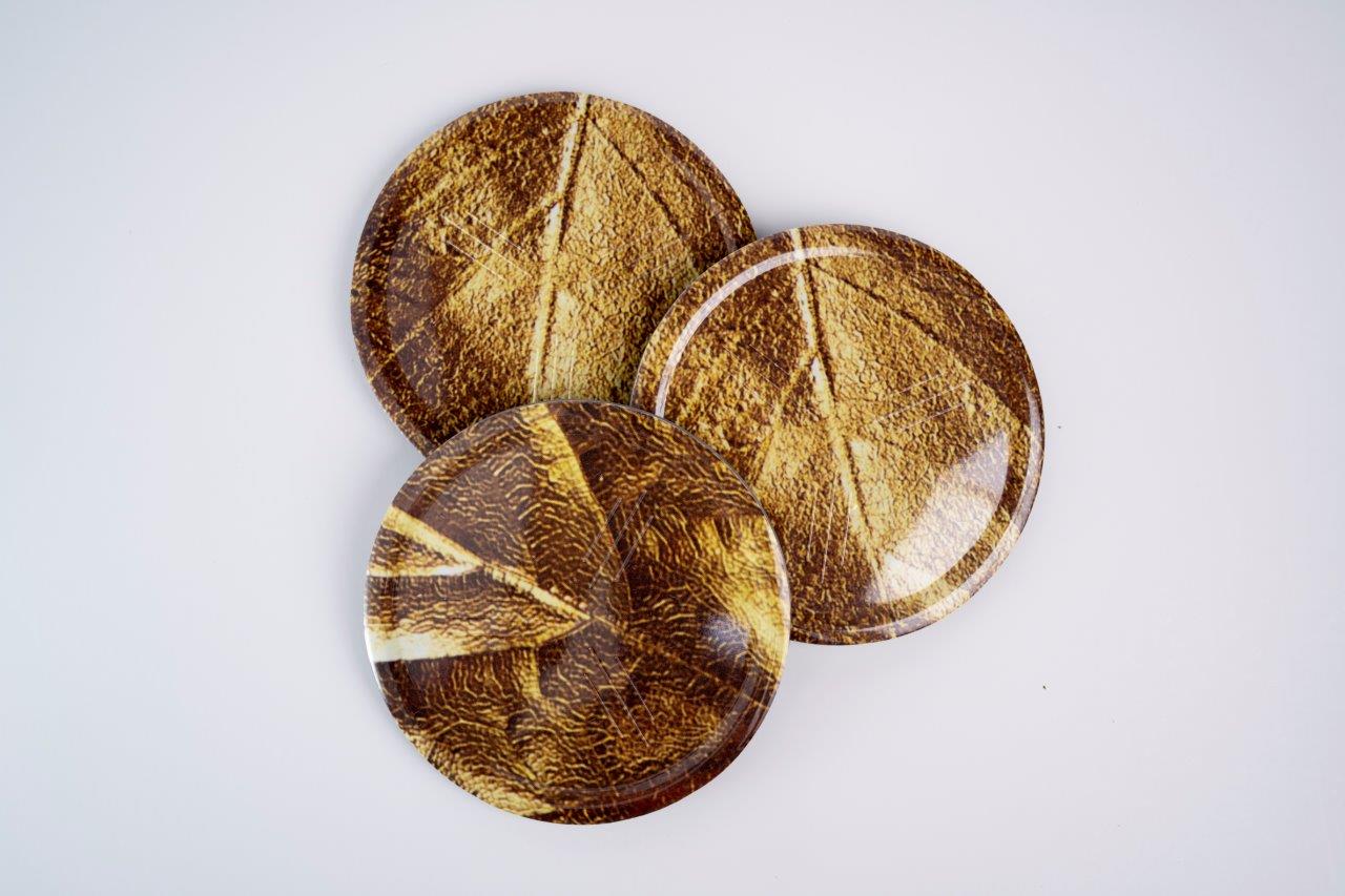 SUPERWARE | Pure Melamine | Coasters - Autumn Gold | Set Of 8 Pcs | Stain Free, Glazed Finish