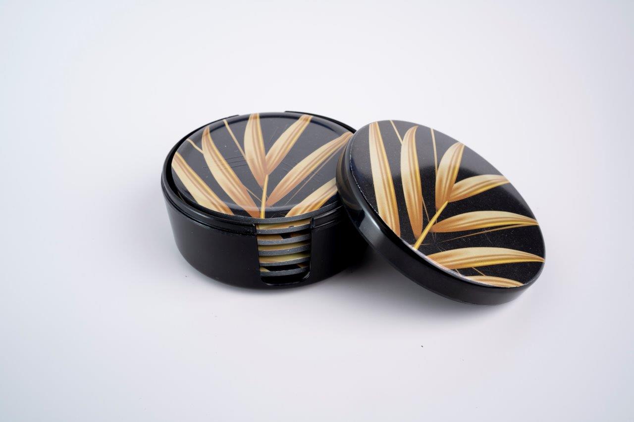 SUPERWARE | Pure Melamine | Coasters - Fern | Set Of 8 Pcs | Stain Free, Glazed Finish