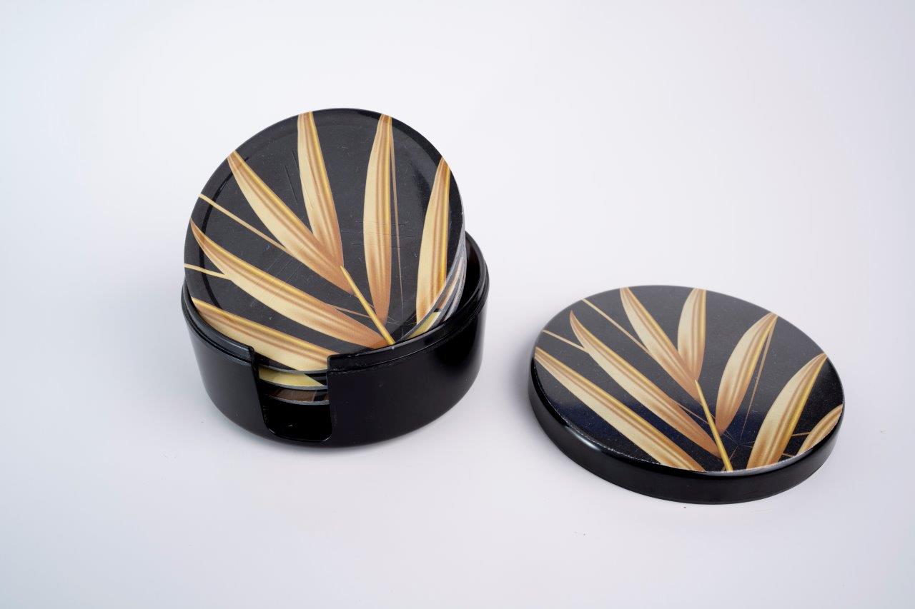 SUPERWARE | Pure Melamine | Coasters - Fern | Set Of 8 Pcs | Stain Free, Glazed Finish