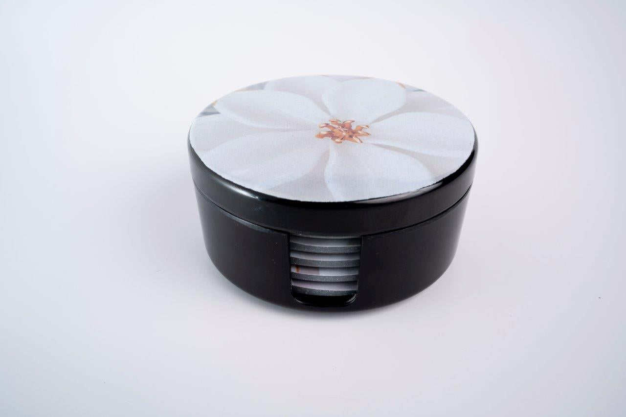 SUPERWARE | Pure Melamine | Coasters - C-Flower | Set Of 8 Pcs | Stain Free, Glazed Finish