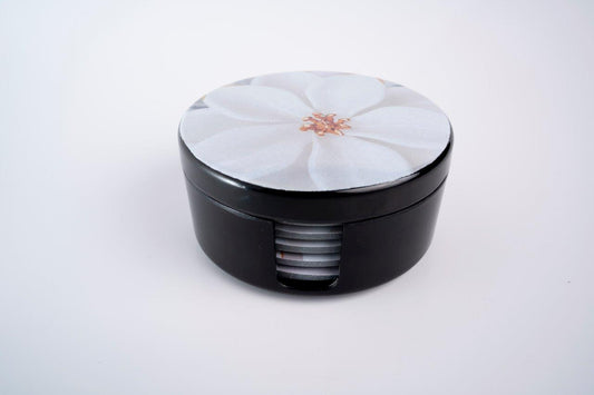 SUPERWARE | Pure Melamine | Coasters - C-Flower | Set Of 8 Pcs | Stain Free, Glazed Finish