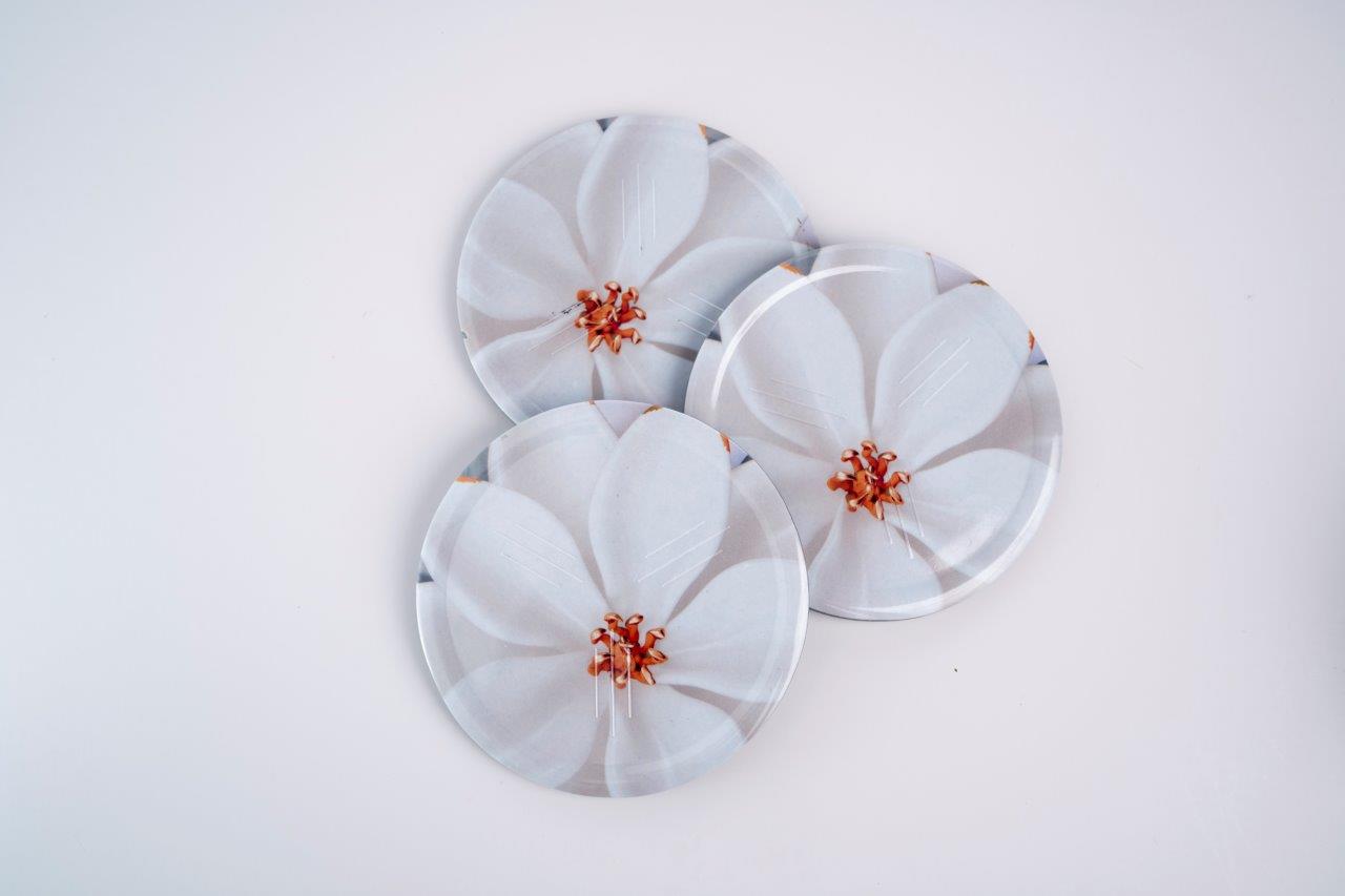 SUPERWARE | Pure Melamine | Coasters - C-Flower | Set Of 8 Pcs | Stain Free, Glazed Finish