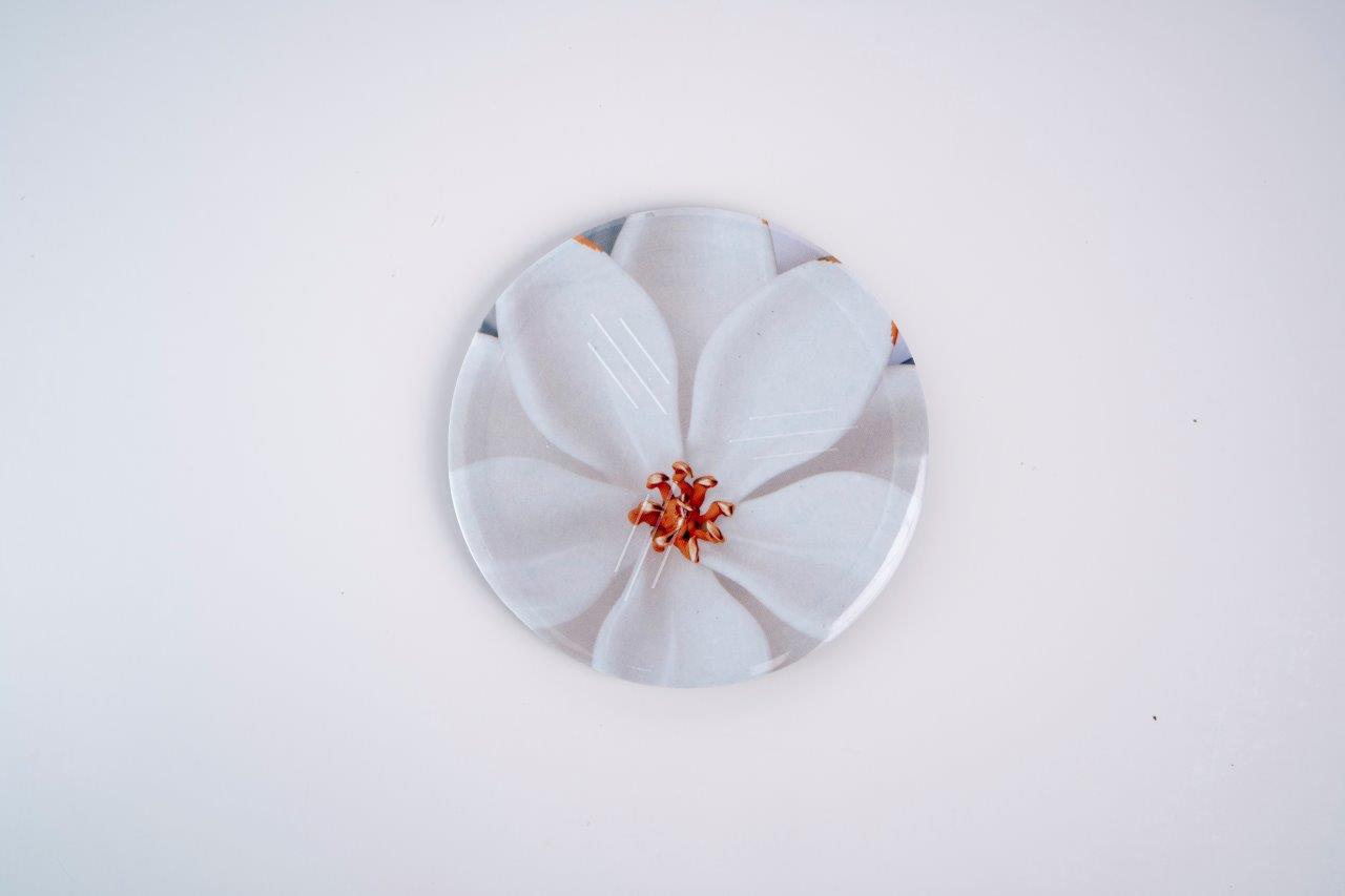 SUPERWARE | Pure Melamine | Coasters - C-Flower | Set Of 8 Pcs | Stain Free, Glazed Finish