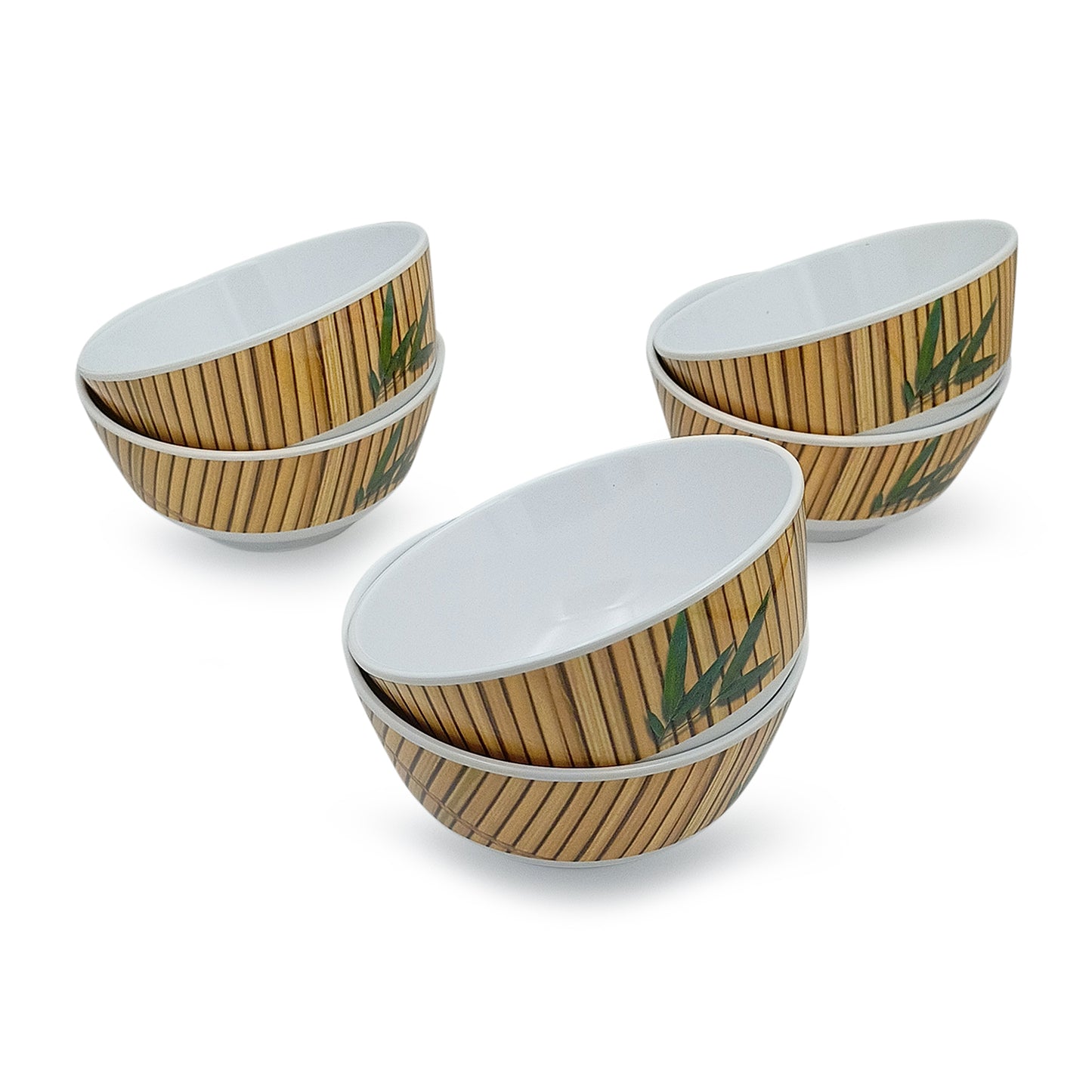 SUPERWARE | Pure Melamine | Katori Set - Bamboo (3.5") | 6 Nos.| Stain Free, Glazed Finish