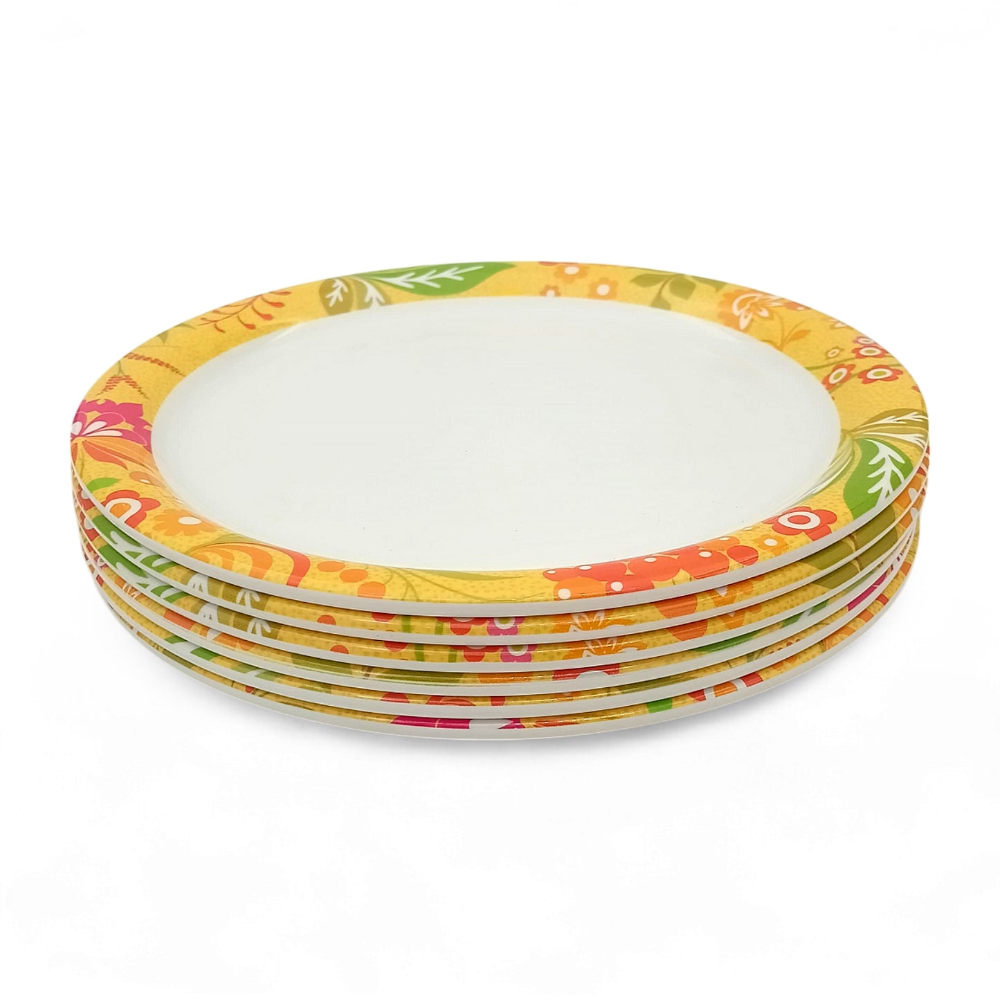 SUPERWARE | Pure Melamine | Buffet Plate Set – Batik (12.5”) | 6 Nos. | Stain Free, Glazed Finish