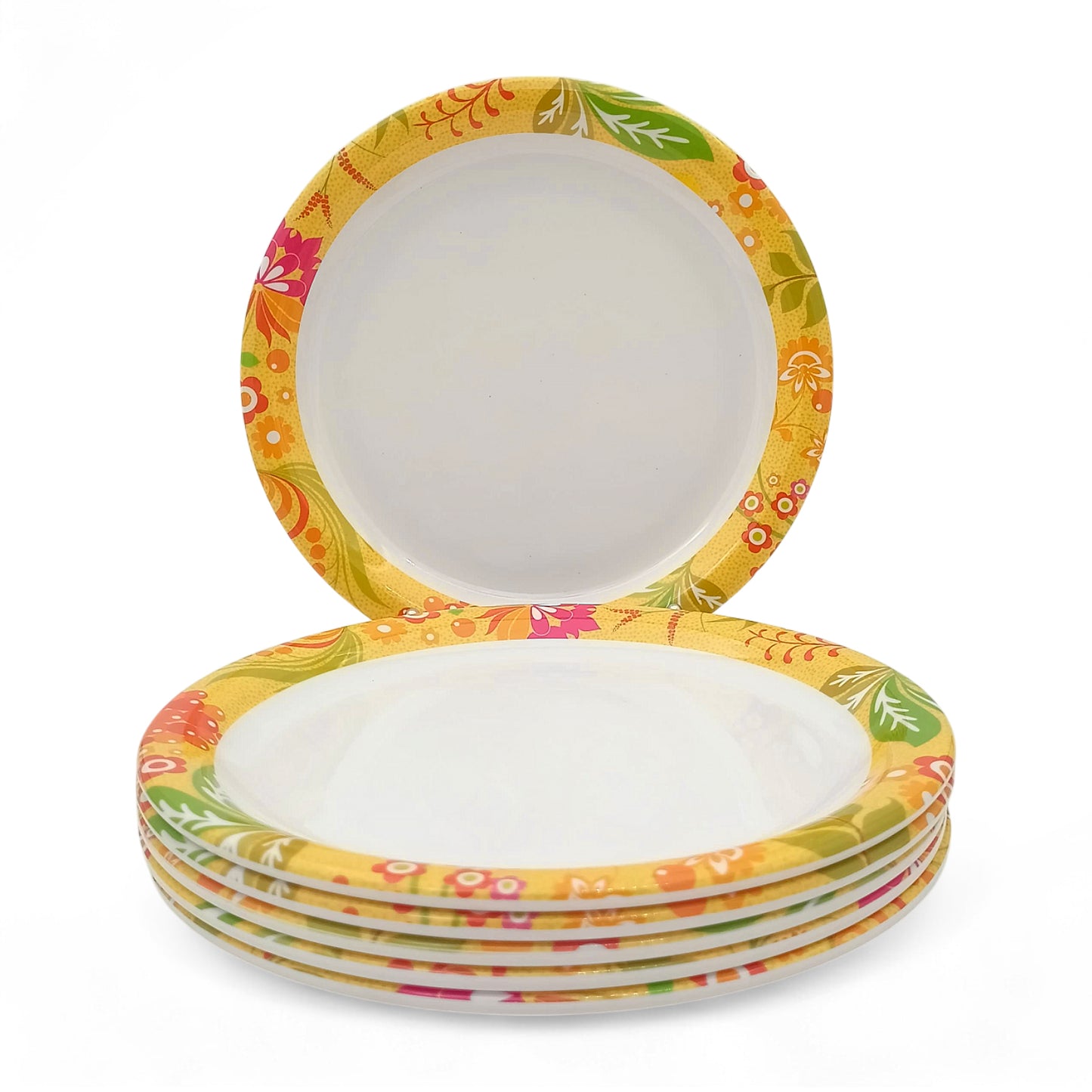 SUPERWARE | Pure Melamine | Buffet Plate Set – Batik (12.5”) | 6 Nos. | Stain Free, Glazed Finish