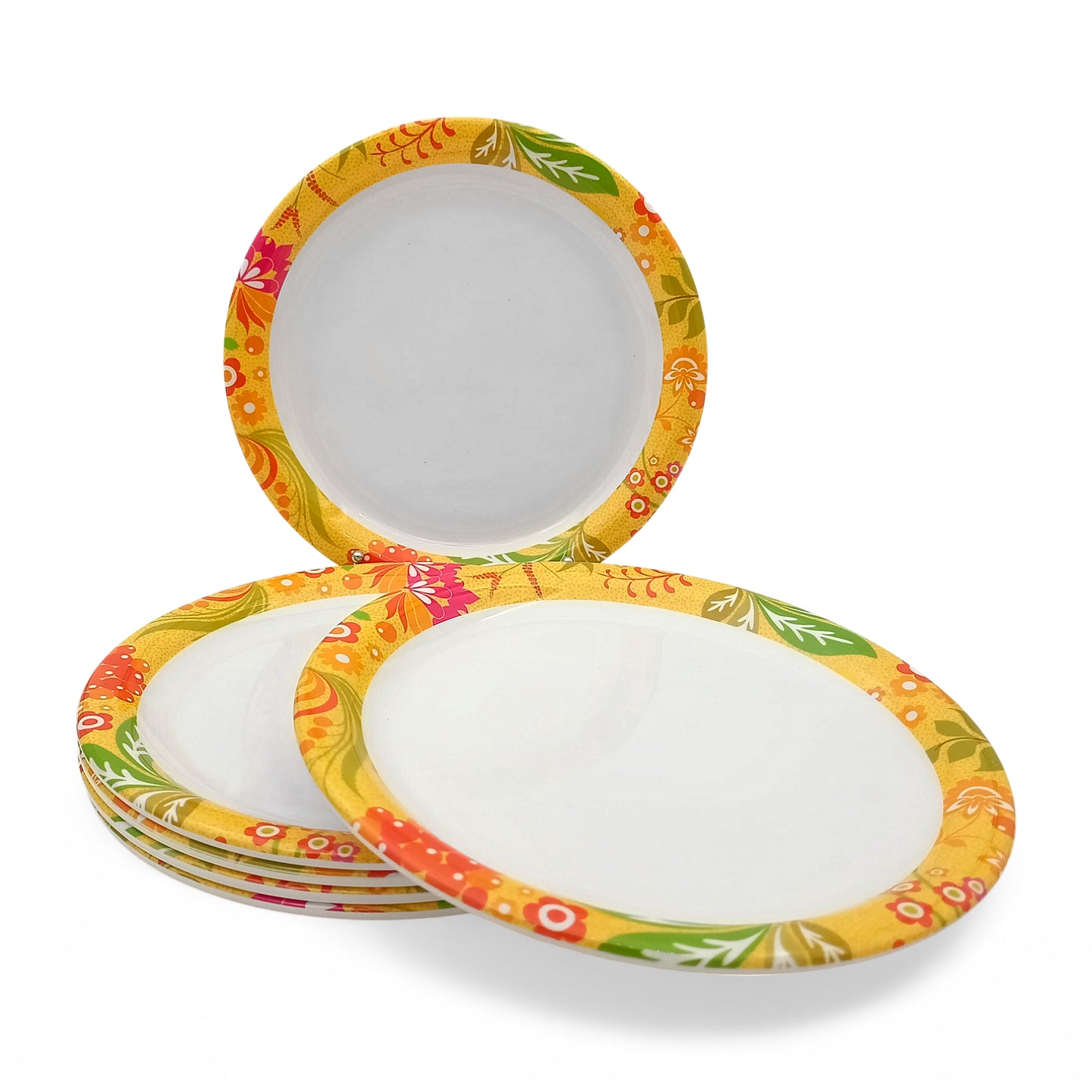 SUPERWARE | Pure Melamine | Buffet Plate Set – Batik (12.5”) | 6 Nos. | Stain Free, Glazed Finish