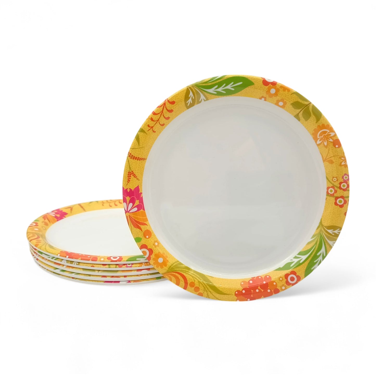 SUPERWARE | Pure Melamine | Buffet Plate Set – Batik (12.5”) | 6 Nos. | Stain Free, Glazed Finish