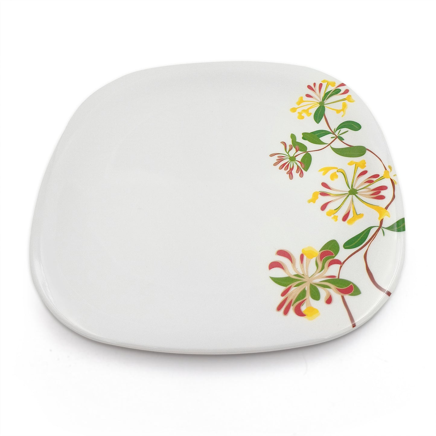 SUPERWARE | Pure Melamine | Buffet Plate Set 12.5" - Botanic Flower (12.5”) | 6 Nos. | Stain Free, Glazed Finish