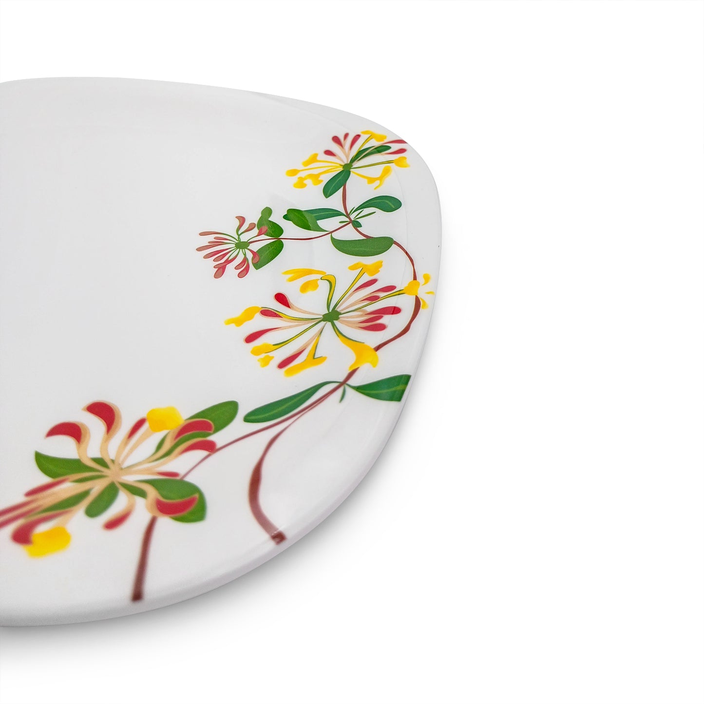SUPERWARE | Pure Melamine | Buffet Plate Set 12.5" - Botanic Flower (12.5”) | 6 Nos. | Stain Free, Glazed Finish