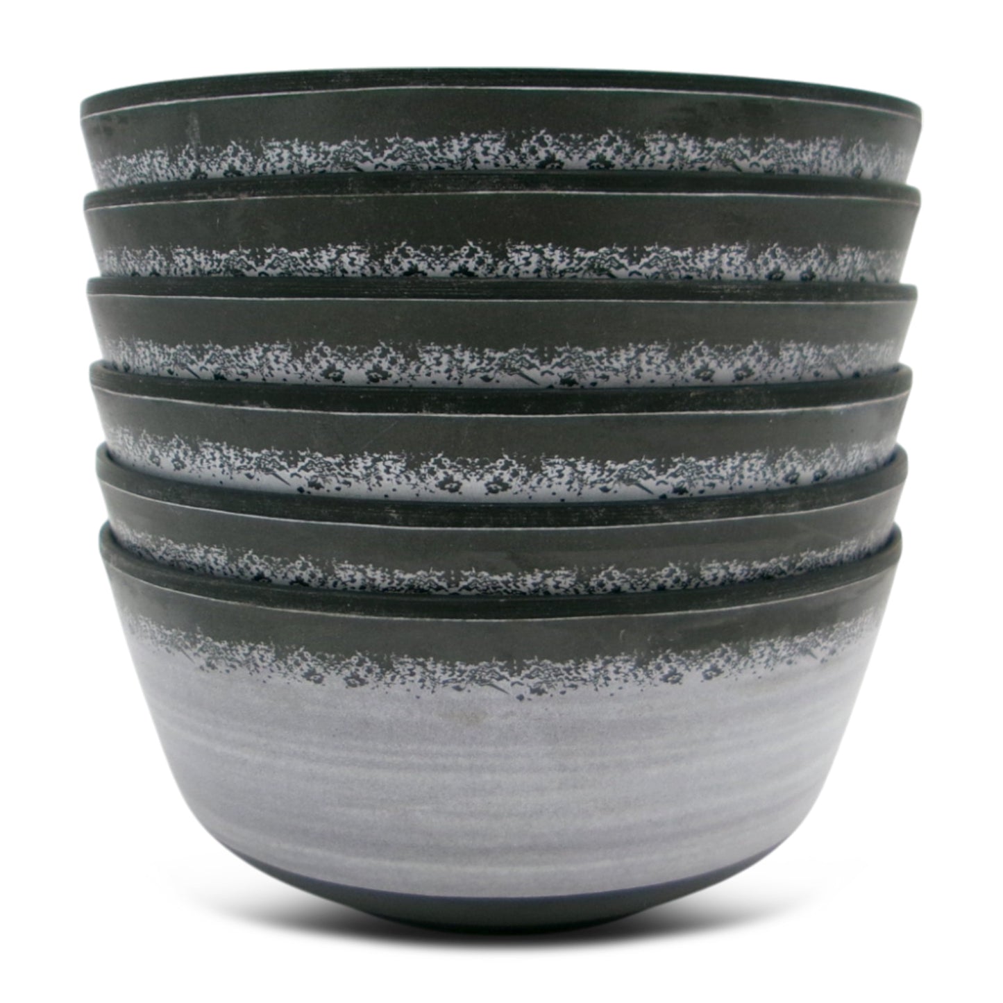 SUPERWARE | Pure Melamine | Katori Set - Circular Black-Matte (3.5") | 6 Nos. | Stain Free, Glazed Finish