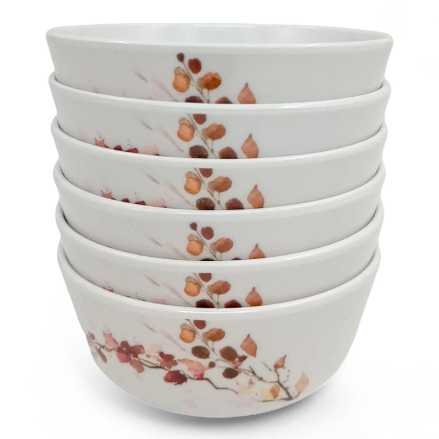 SUPERWARE | Pure Melamine | Katori Set - Fleurish (3.5") | 6 Nos. | Stain Free, Glazed Finish