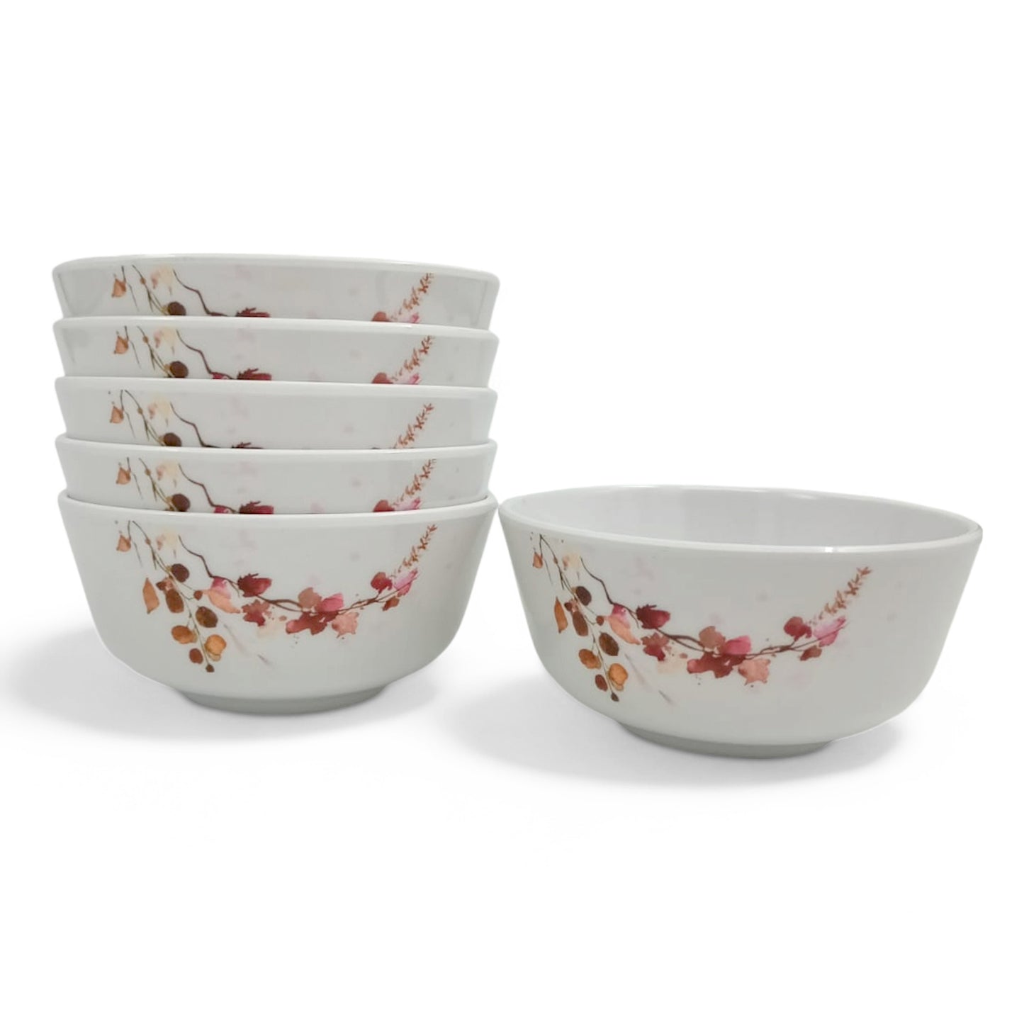 SUPERWARE | Pure Melamine | Katori Set - Fleurish (3.5") | 6 Nos. | Stain Free, Glazed Finish