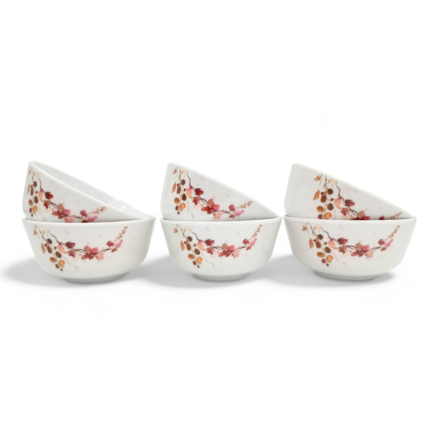 SUPERWARE | Pure Melamine | Katori Set - Fleurish (3.5") | 6 Nos. | Stain Free, Glazed Finish