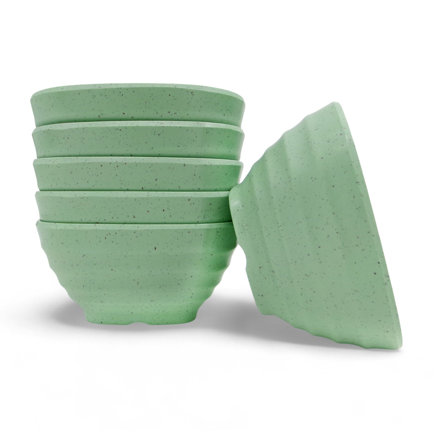SUPERWARE | Pure Melamine | Square Soup Bowl Set - Green Sand (4.25") | 6 Nos. | Stain Free, Glazed Finish