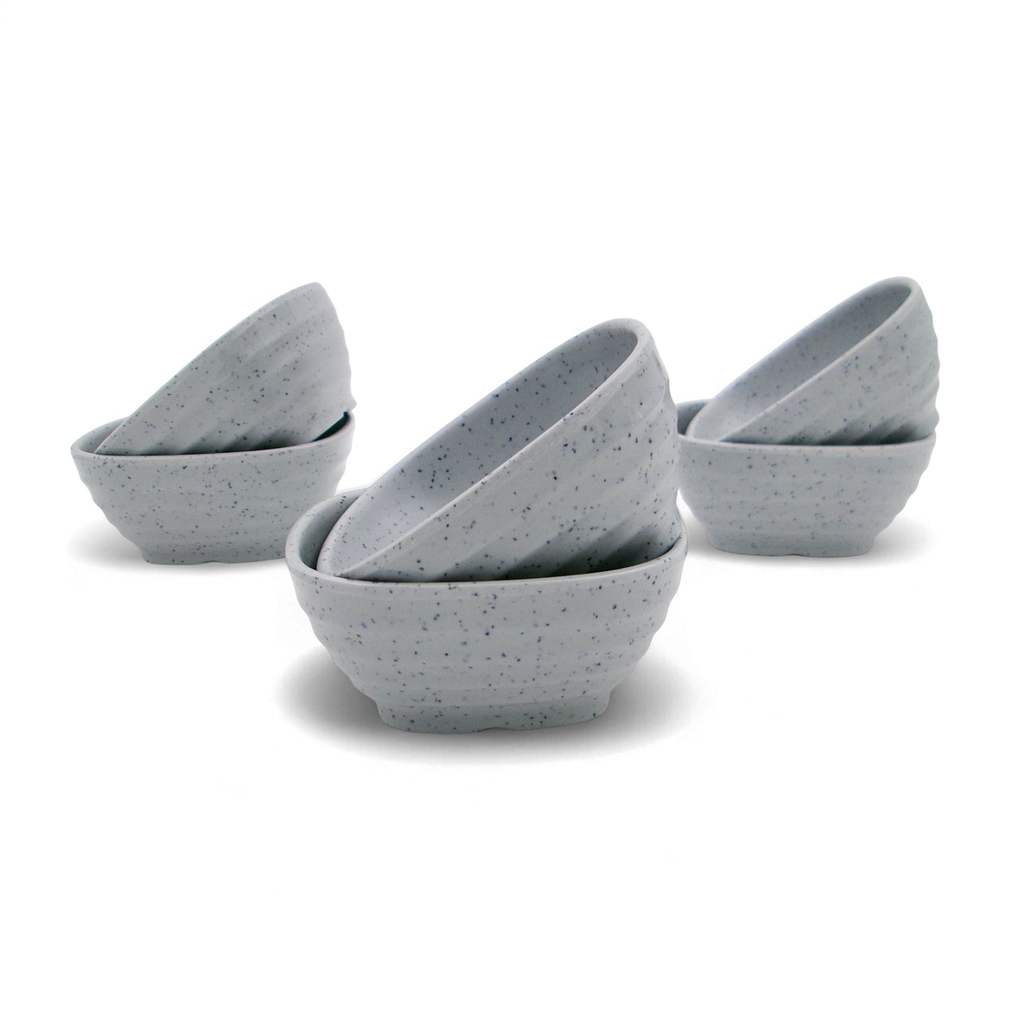 SUPERWARE | Pure Melamine | Square Soup Bowl Set - Jasper (4.25") | 6 Nos. | Stain Free, Glazed Finish