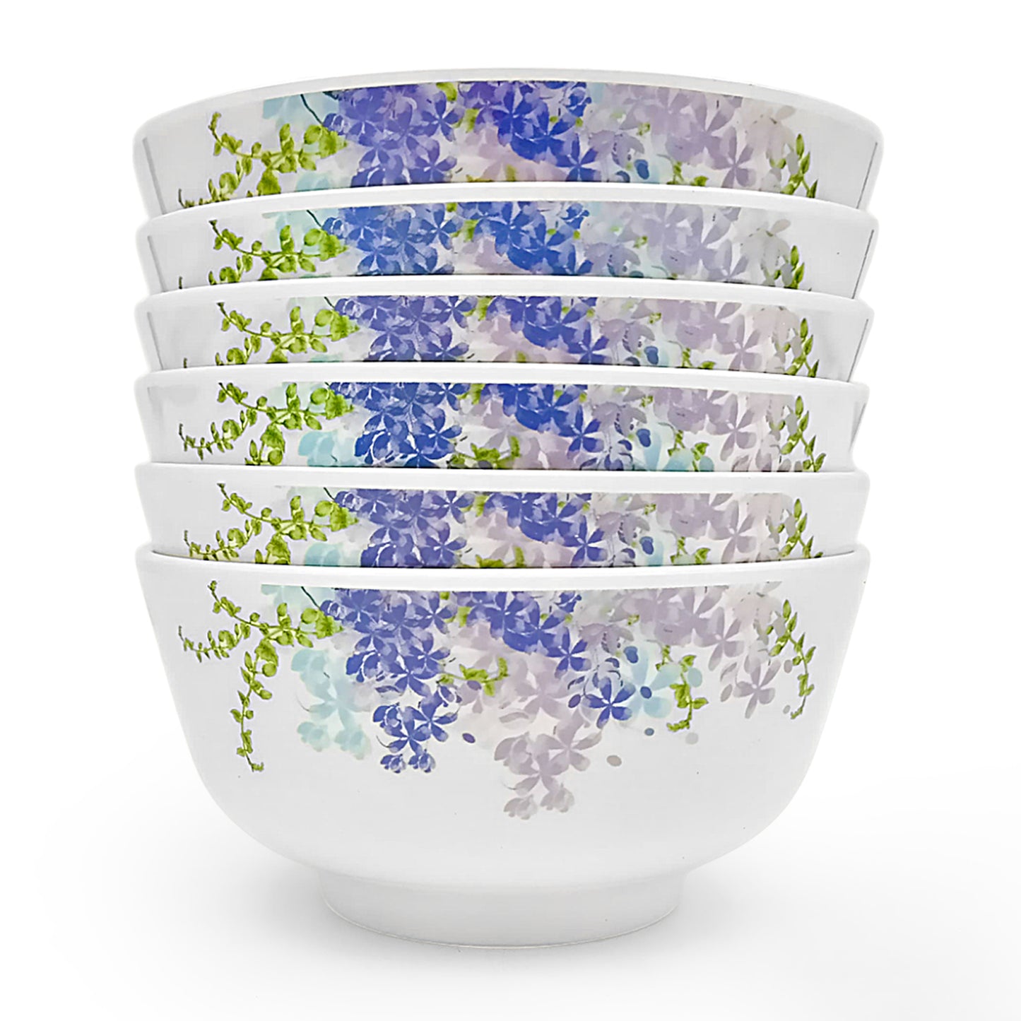 SUPERWARE | Pure Melamine | Soup Bowl Set - Monet (4.5") | 6 Nos.| Stain Free, Glazed Finish