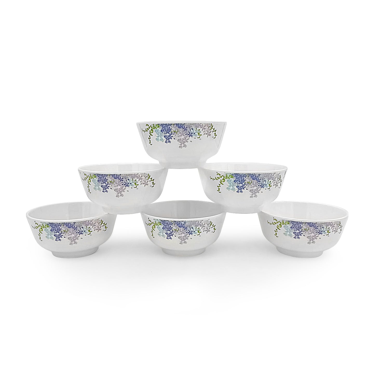 SUPERWARE | Pure Melamine | Soup Bowl Set - Monet (4.5") | 6 Nos.| Stain Free, Glazed Finish